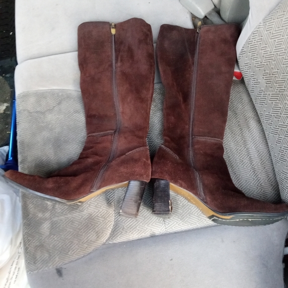 Womens Kampala knee high sued leather boots boots - Picture 2 of 4